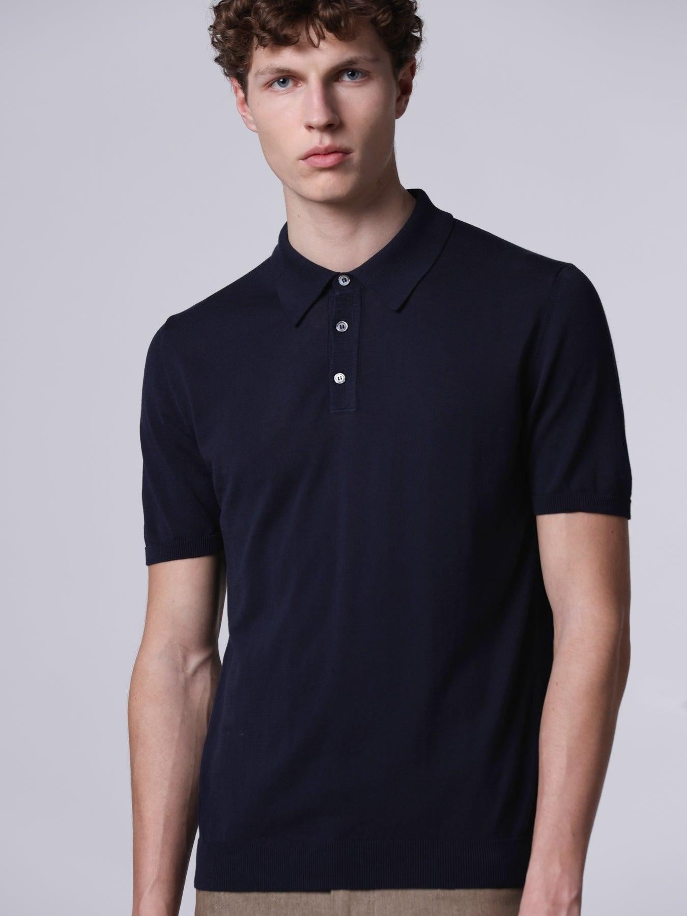 Polo in cotone regular<BR/> 261MYA10024 10 ROBERTO COLLINA
