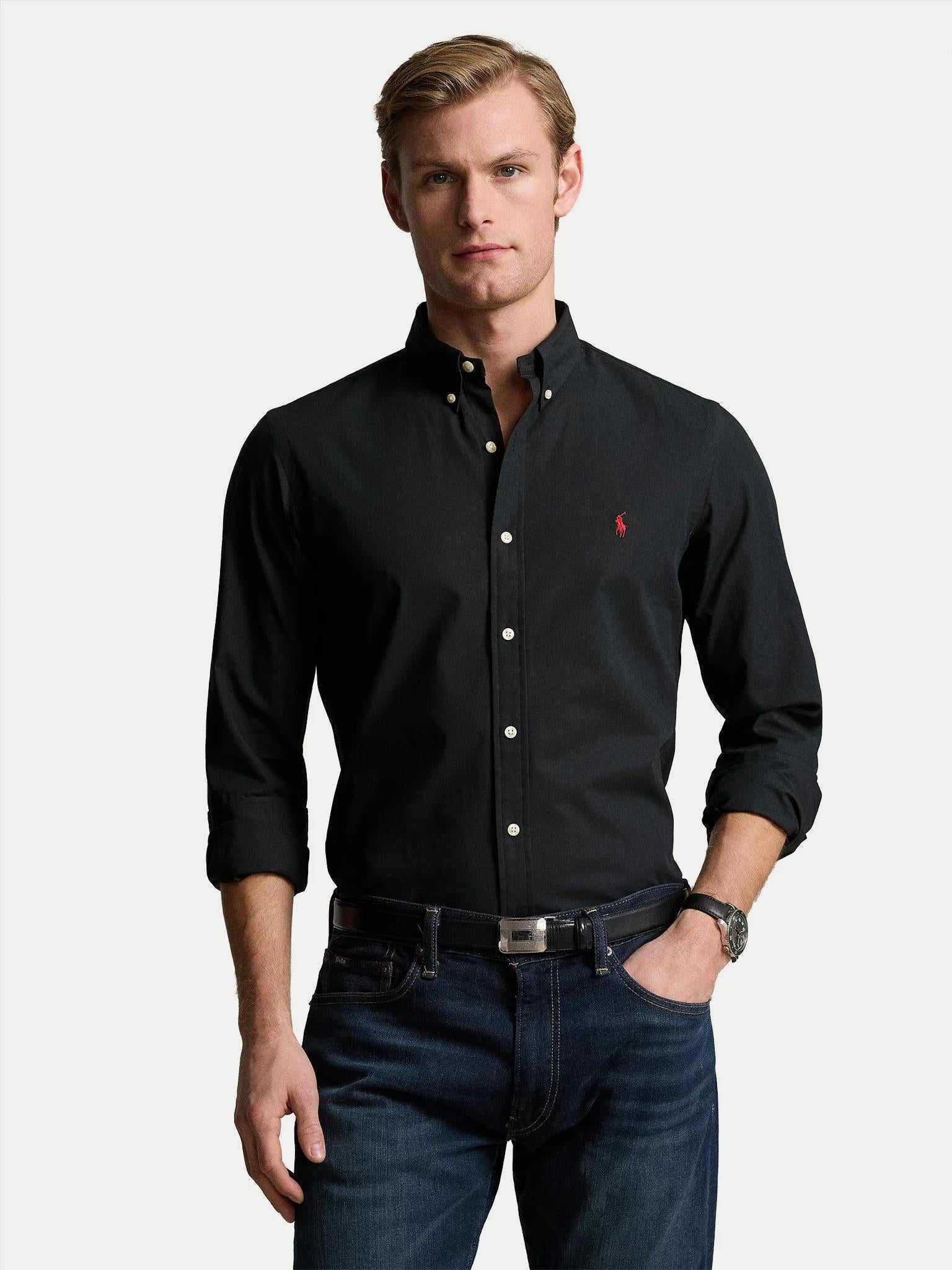 Camicia uomo in cotone elasticizzato 710928254 006 RALPH LAUREN