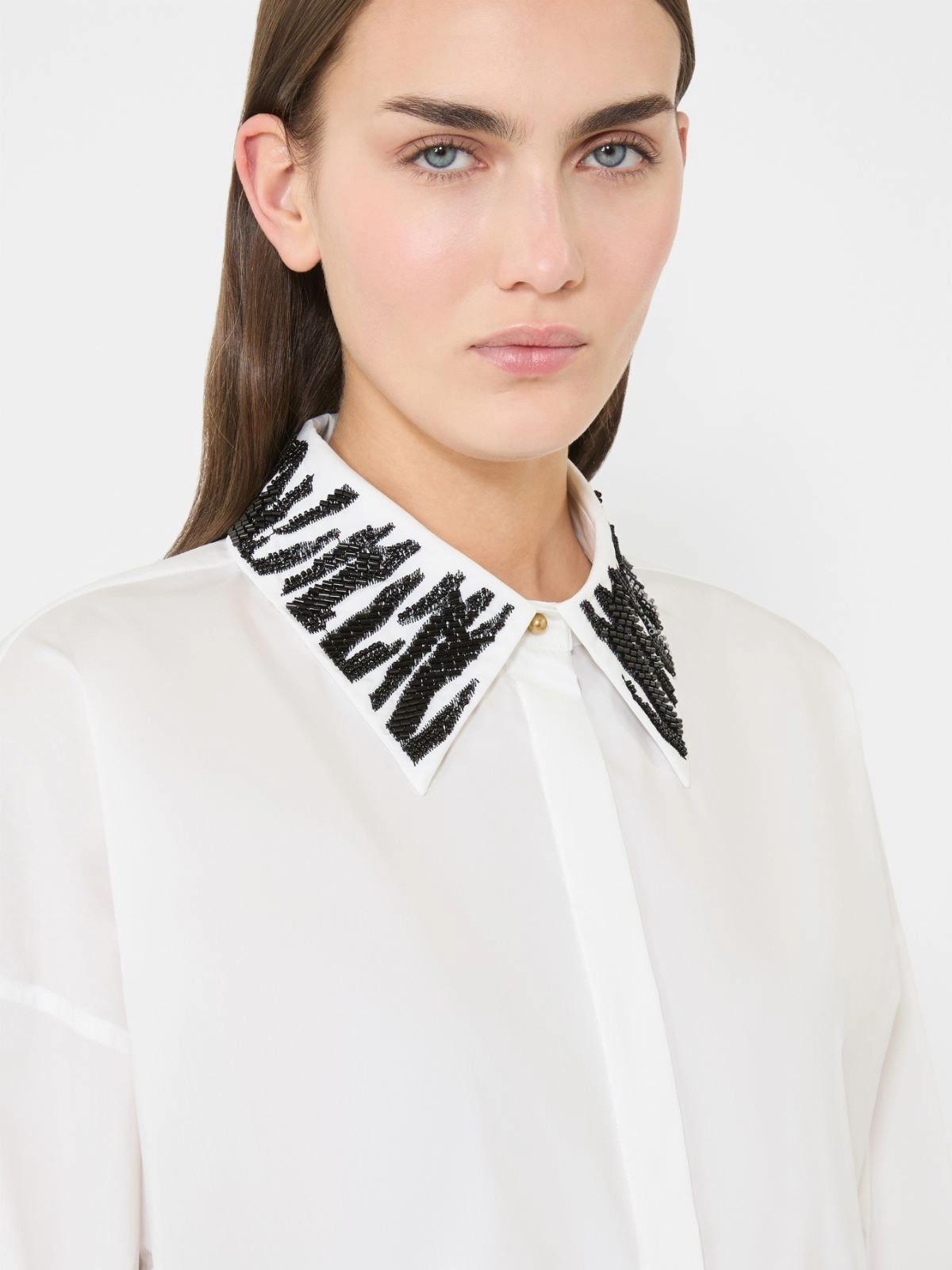 Camicia over in popeline - Bianco<BR/> MSTGENE 001 MAX MARA STUDIO