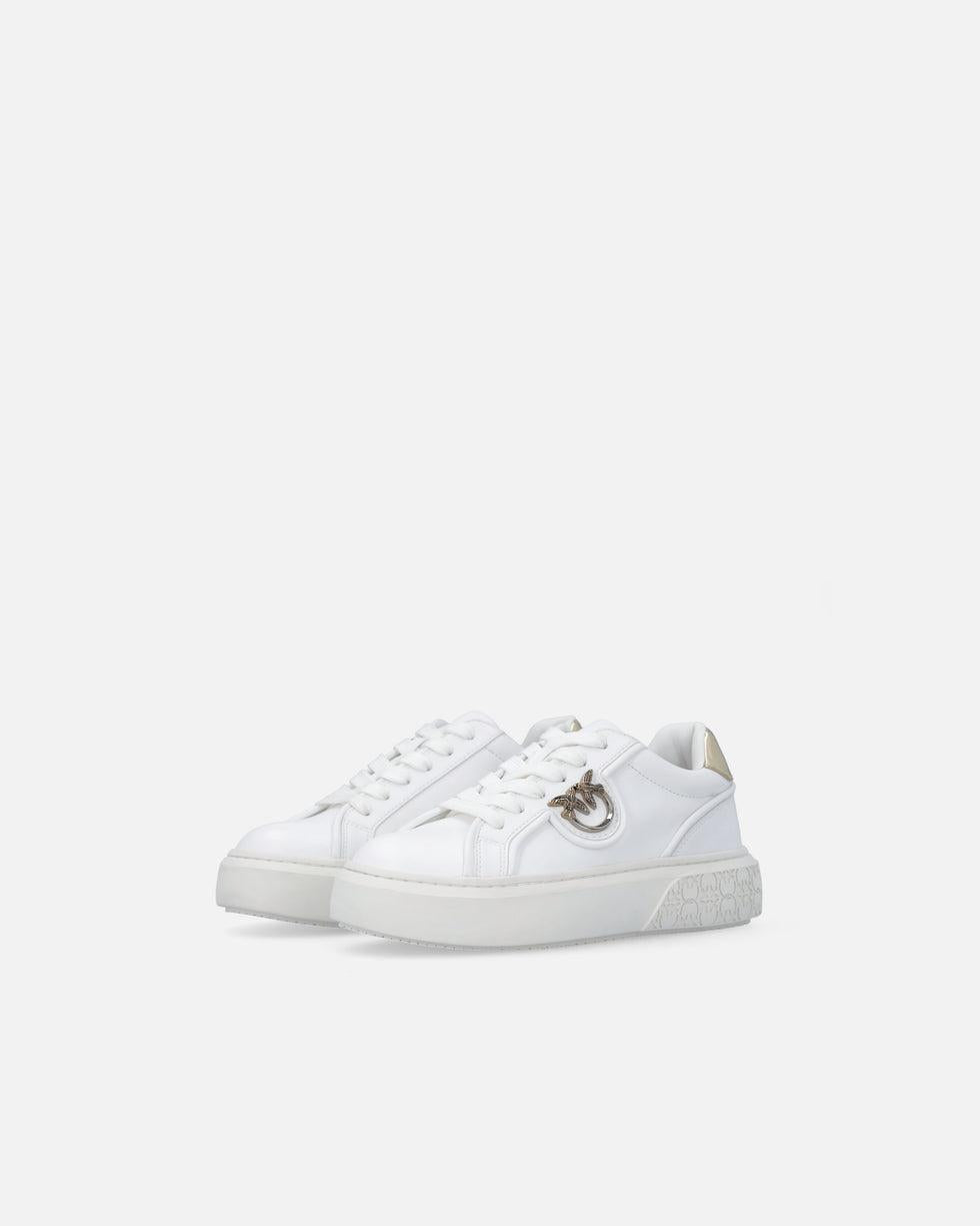 Sneakers in pelle con logo Love Birds SS0041P087 Z1B PINKO