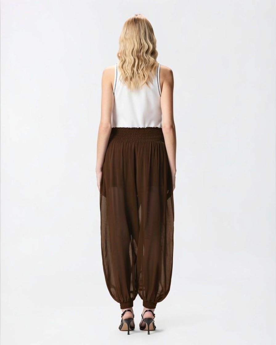 Pantaloni leggeri e fluidi<BR/> 106845A3B2 M04 PINKO