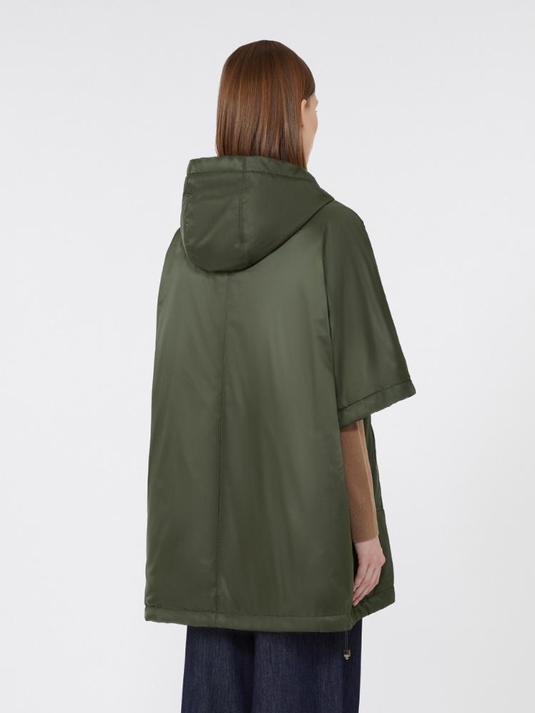 Mantella imbottita con cappuccio in tela antigoccia GREENCI 087 MAX MARA THE CUBE