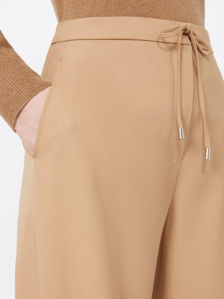 Pantalone a coulisse in saglia di lana<BR/> DENARO 012 MAX MARA STUDIO