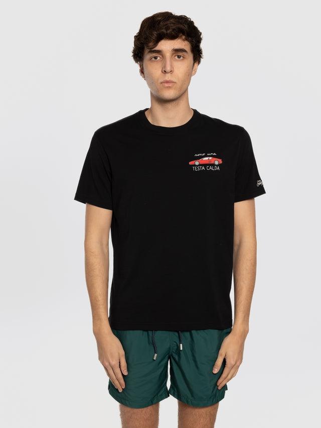 T-shirt da uomo in cotone con stampa TSHM001 04992H MC2 SAINT BARTH
