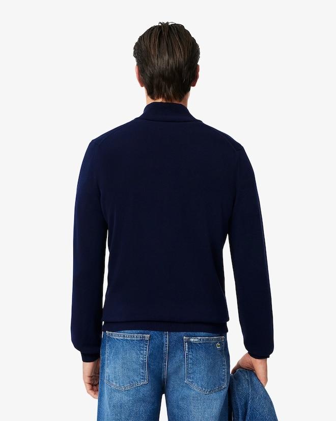 Pullover in cotone a collo alto con zip AH1957 166 LACOSTE