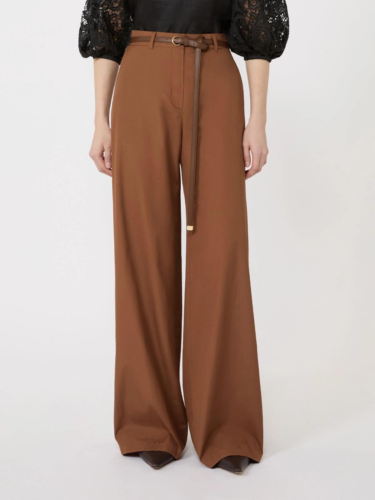 Pantalone in popeline di cotone - Argilla<BR/> MSTFAREA 070 MAX MARA STUDIO