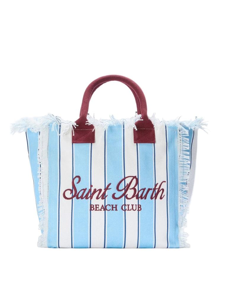 Borsa Saint Barth Vanity A Righe Azzurre E Beige VANI001 00938L MC2 SAINT BARTH