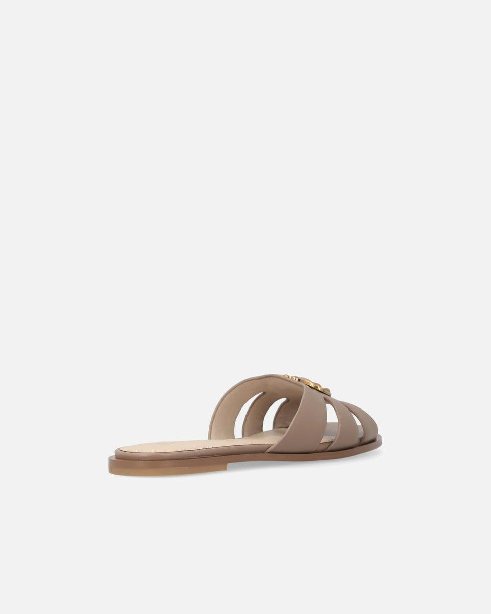 Ciabattine in pelle con logo Love Birds<BR/> SD0463P001 L15 PINKO