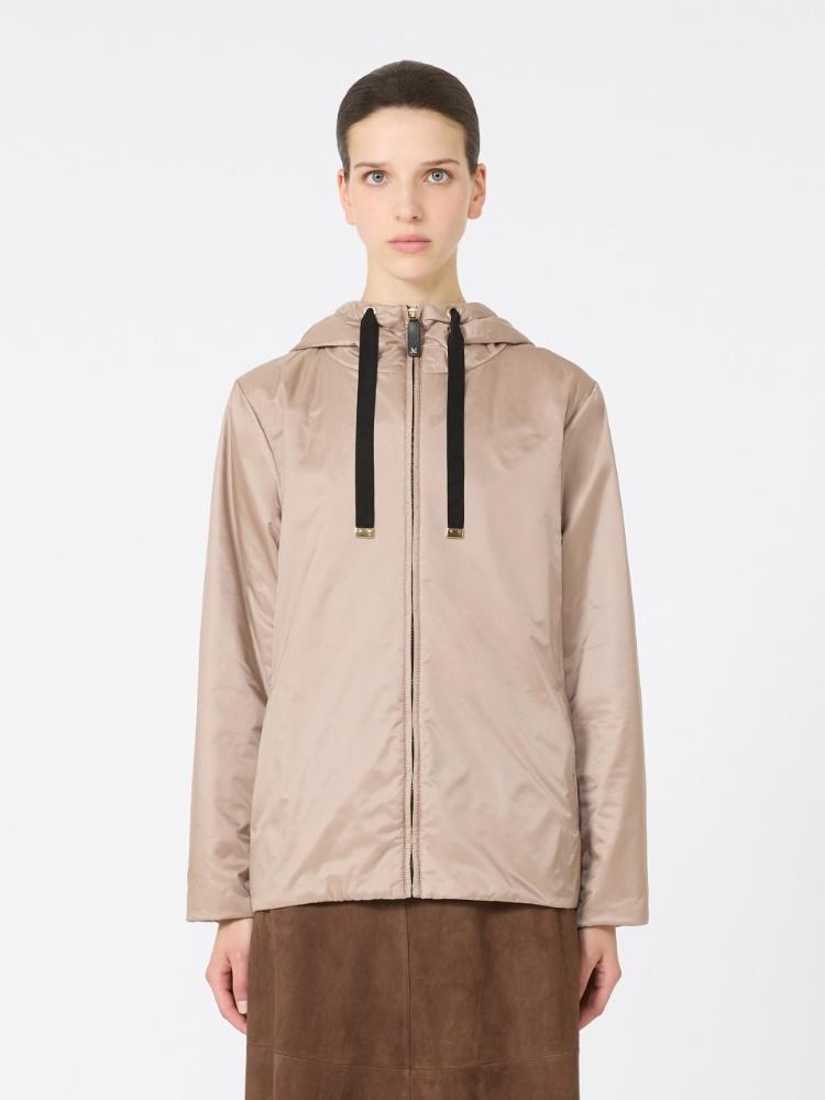 Giacca imbottita con cappuccio in tela antigoccia GREENH 026 MAX MARA THE CUBE