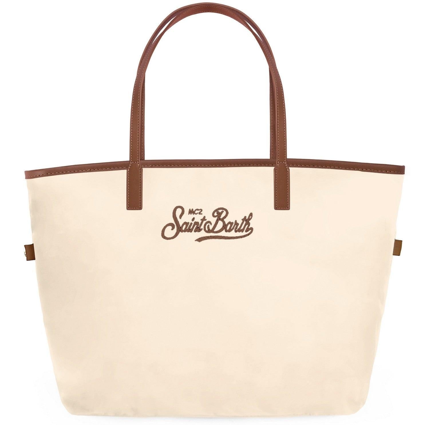 Borsa City medium in nylon panna CB0002 01818L MC2 SAINT BARTH