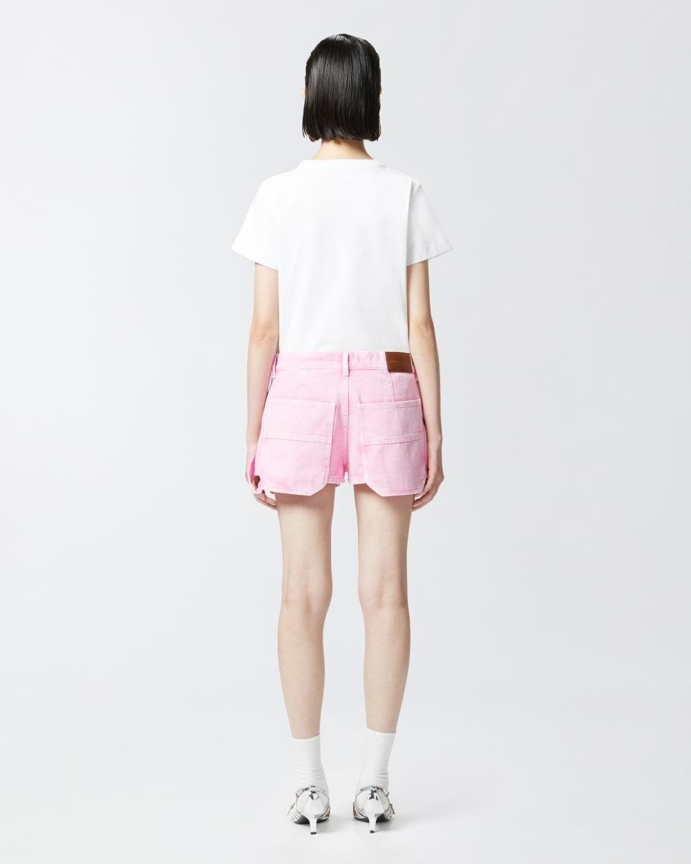 T-shirt donna in puro cotone logo ricamato 100355A2HN Z04 PINKO