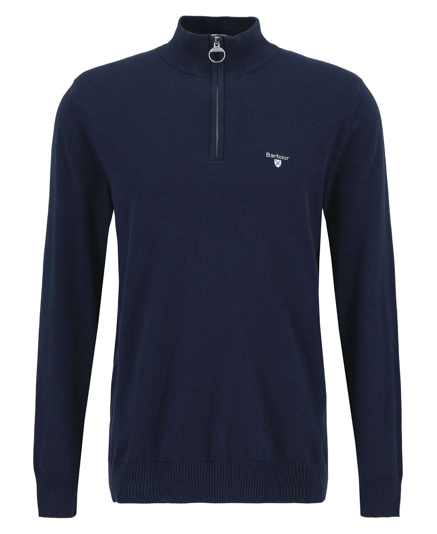 Maglione con zip corta in cotone compatto Lingwood<BR/> MKN1642MKN NY91 BARBOUR