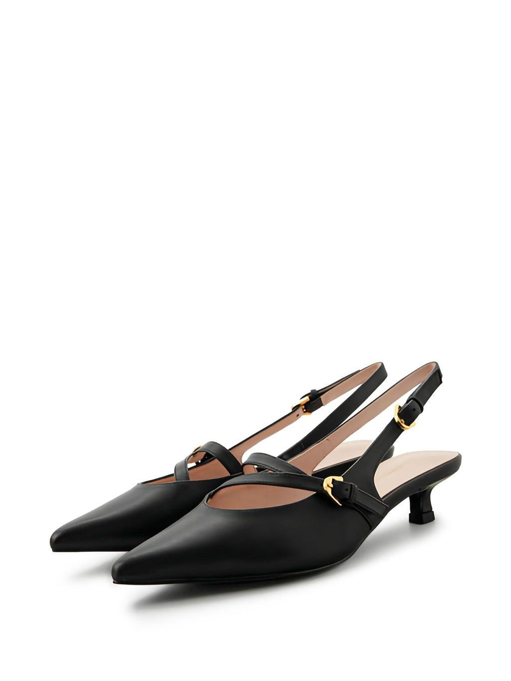 Slingback Ginko Coccinelle in Pelle nera<BR/> E4U0R210201 001 COCCINELLE