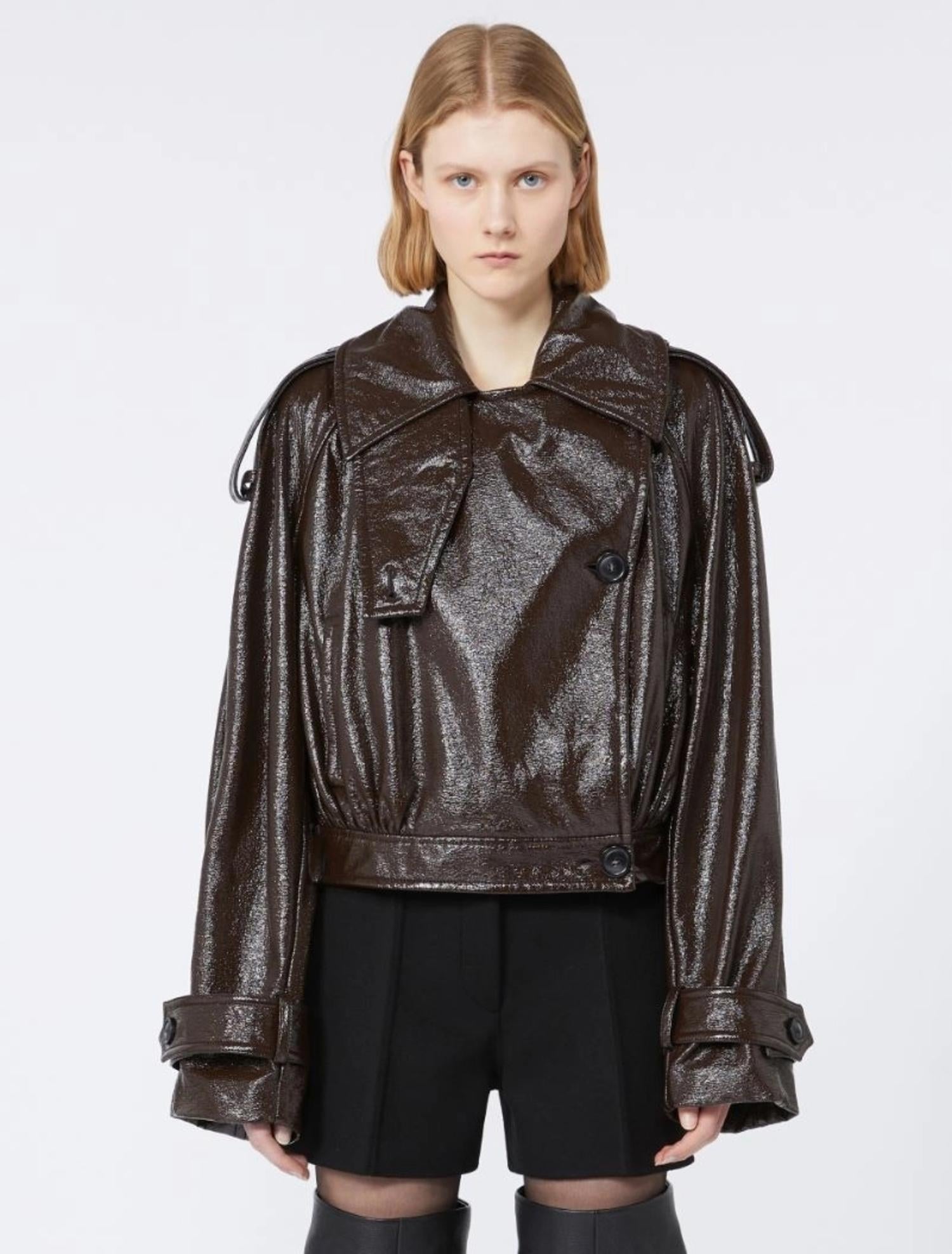 Trench corto effetto vernice BETA1234 002 SPORTMAX