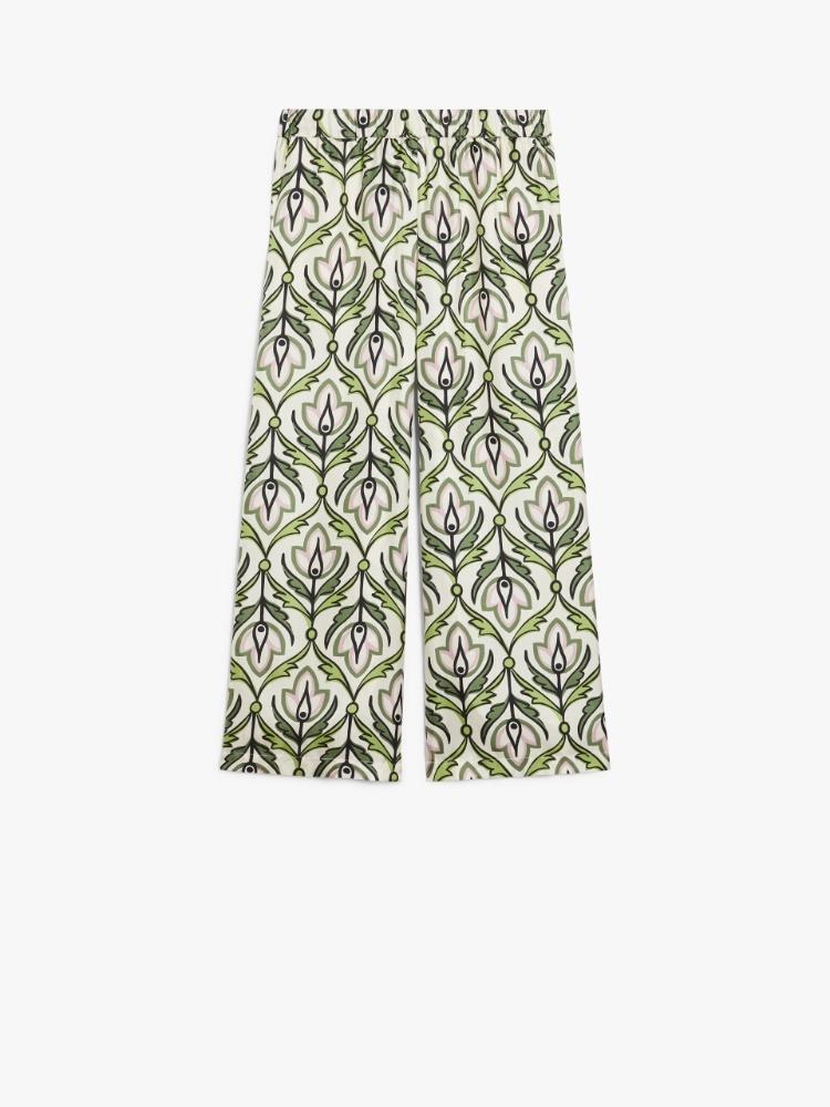 Pantalone donna in twill di seta EUSEBIO 002 WEEKEND