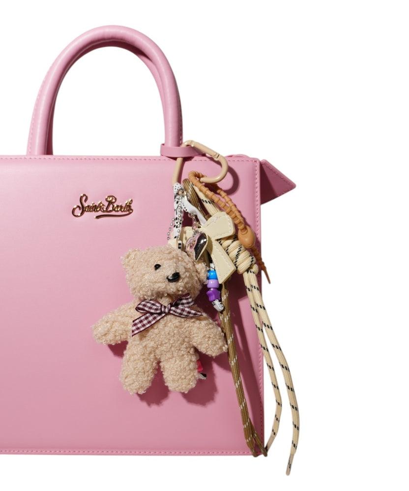 Funny Charm con fiocco imbottito e teddy decorativo<BR/> FUNC001 00764L MC2 SAINT BARTH