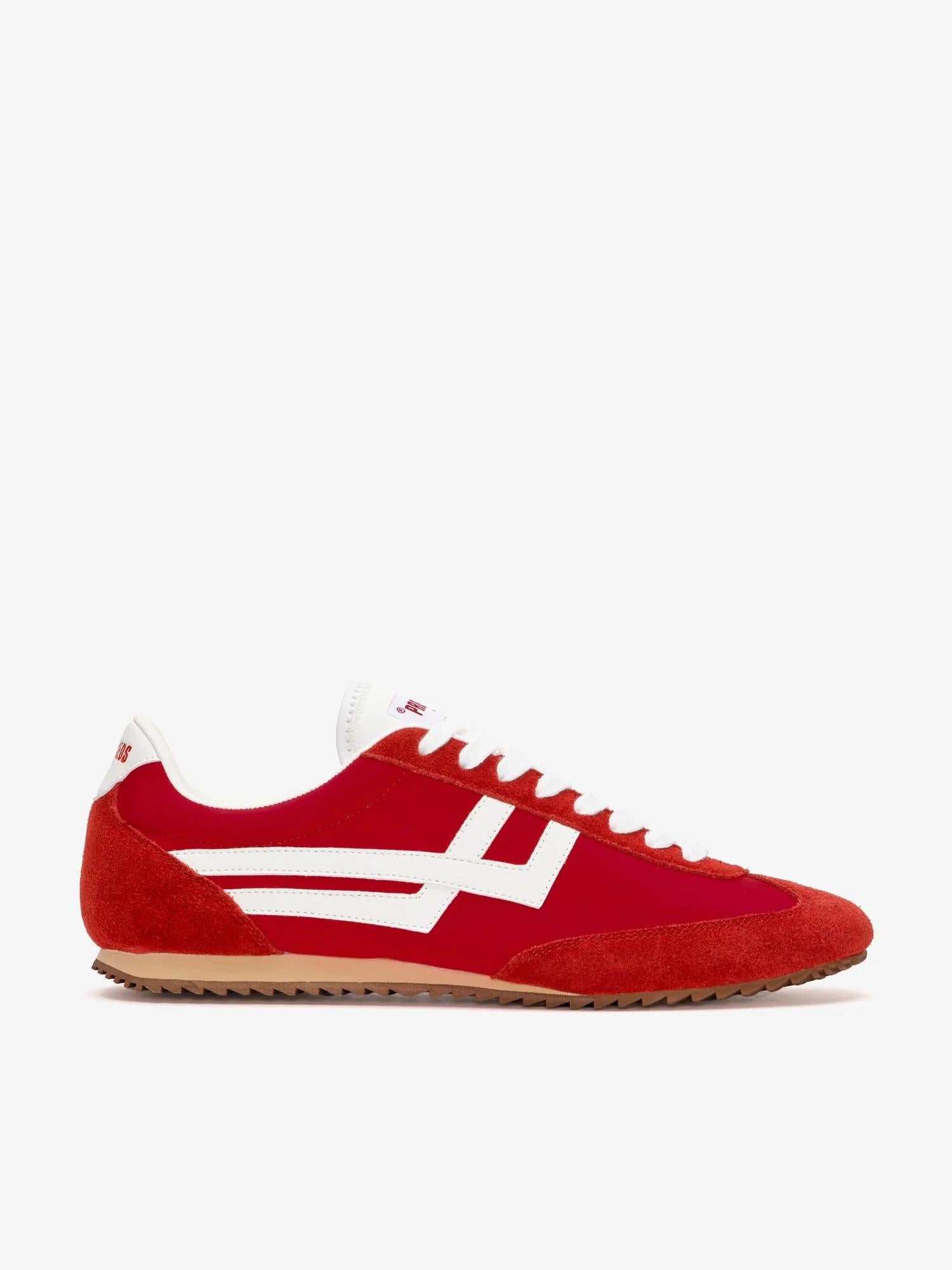 Racer 77 in nylon rosso e bianco<BR/><BR/> R7226SLM RE00005 PRO-KEDS