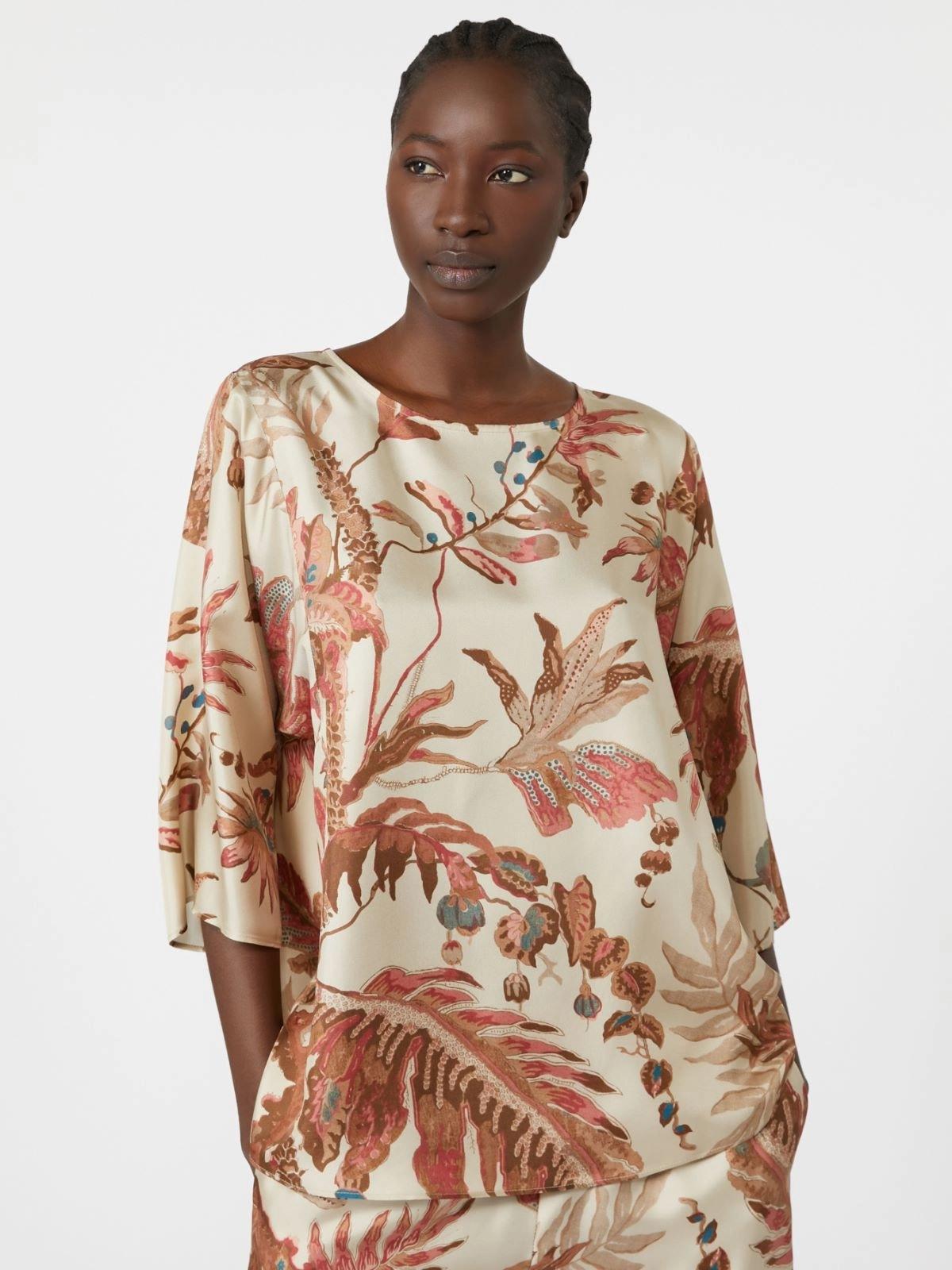 Blusa in twill di seta stampata FILIPPO 001 WEEKEND