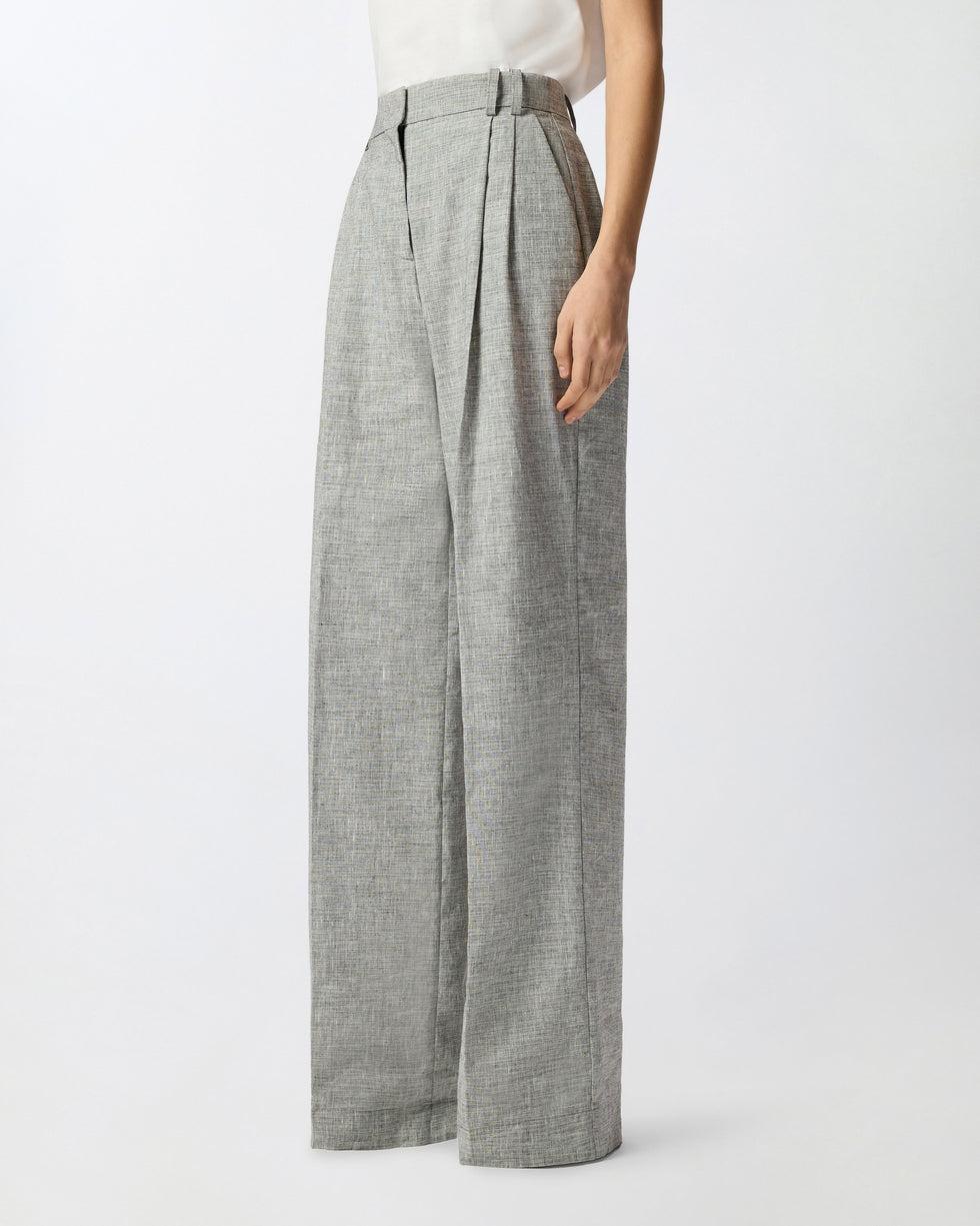 Pantaloni fiammati con piega stirata<BR/> 106918A3AS ZZ2 PINKO