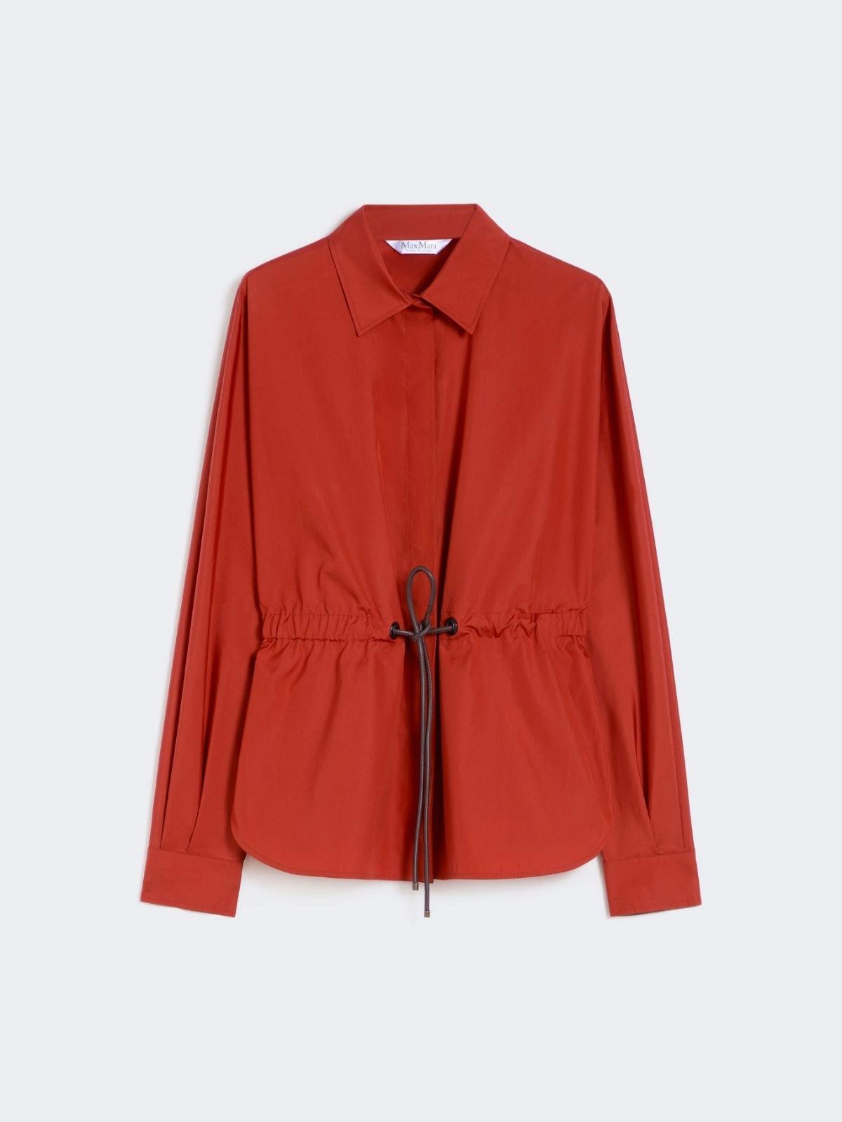 Camicia in popeline di cotone - Rosso<BR/> MXMTAZZINA 015 MAX MARA