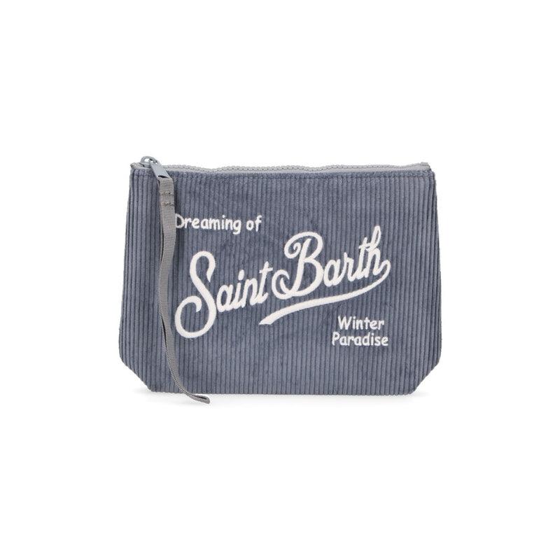MC2 Saint Barth pochette Aline corduroy blu<BR/> ALI0024 00299I MC2 SAINT BARTH