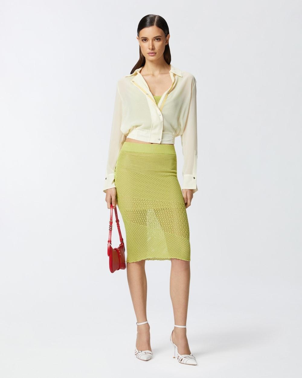 Camicetta leggera linea bomber in georgette