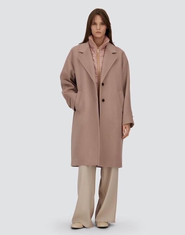 CAPPOTTO IN VELOUR WOOL CLOTH E NYLON ULTRALIGHT<BR/> CA000594D33477 4135 HERNO