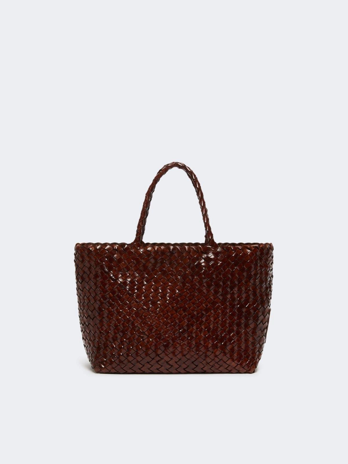 Borsa in pelle intrecciata - CUOIO<BR/> WKAORLI 001 WEEKEND