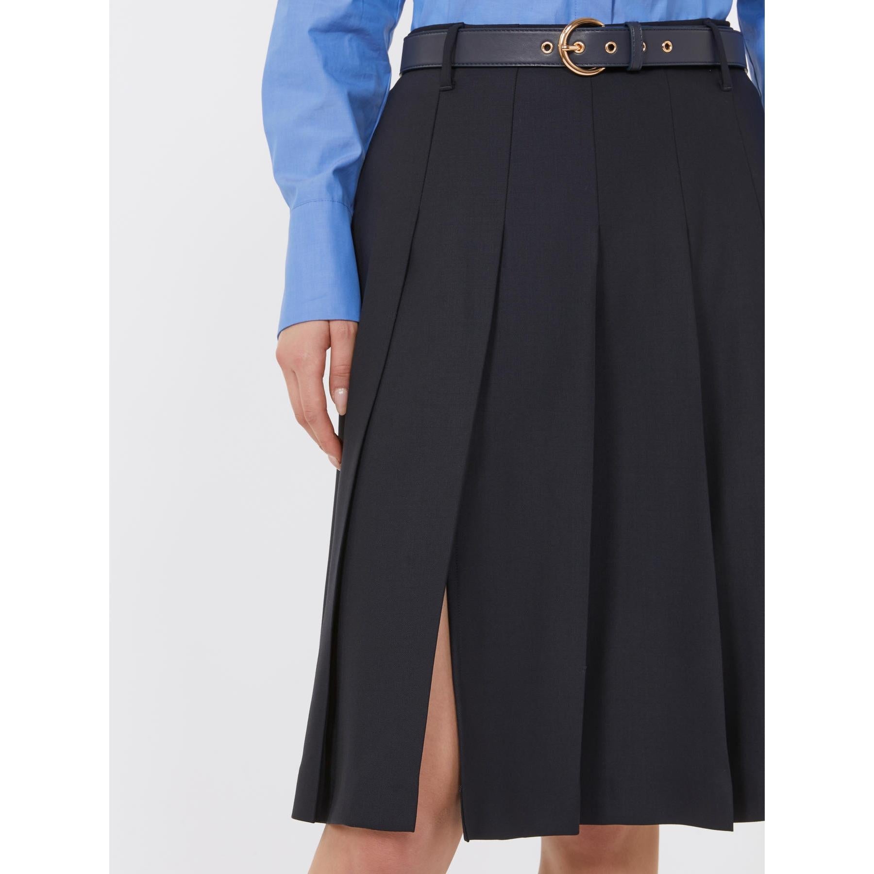 Gonna a pieghe in lana GIMMY 004 MAX MARA STUDIO