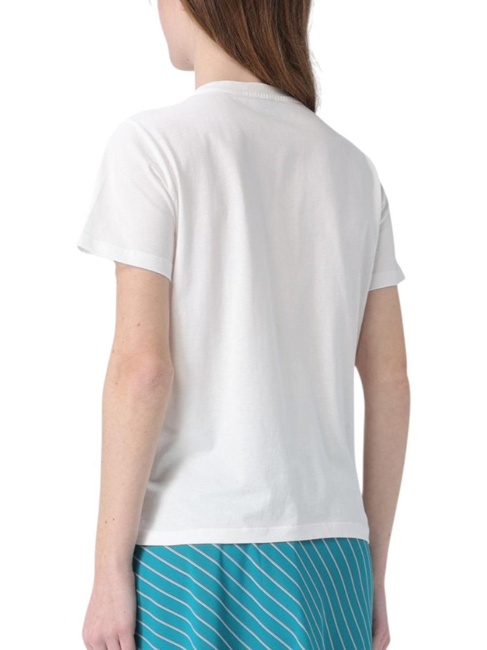 T-shirt Fidenza in cotone con logo brillante 107094A3C7 ZR2 PINKO