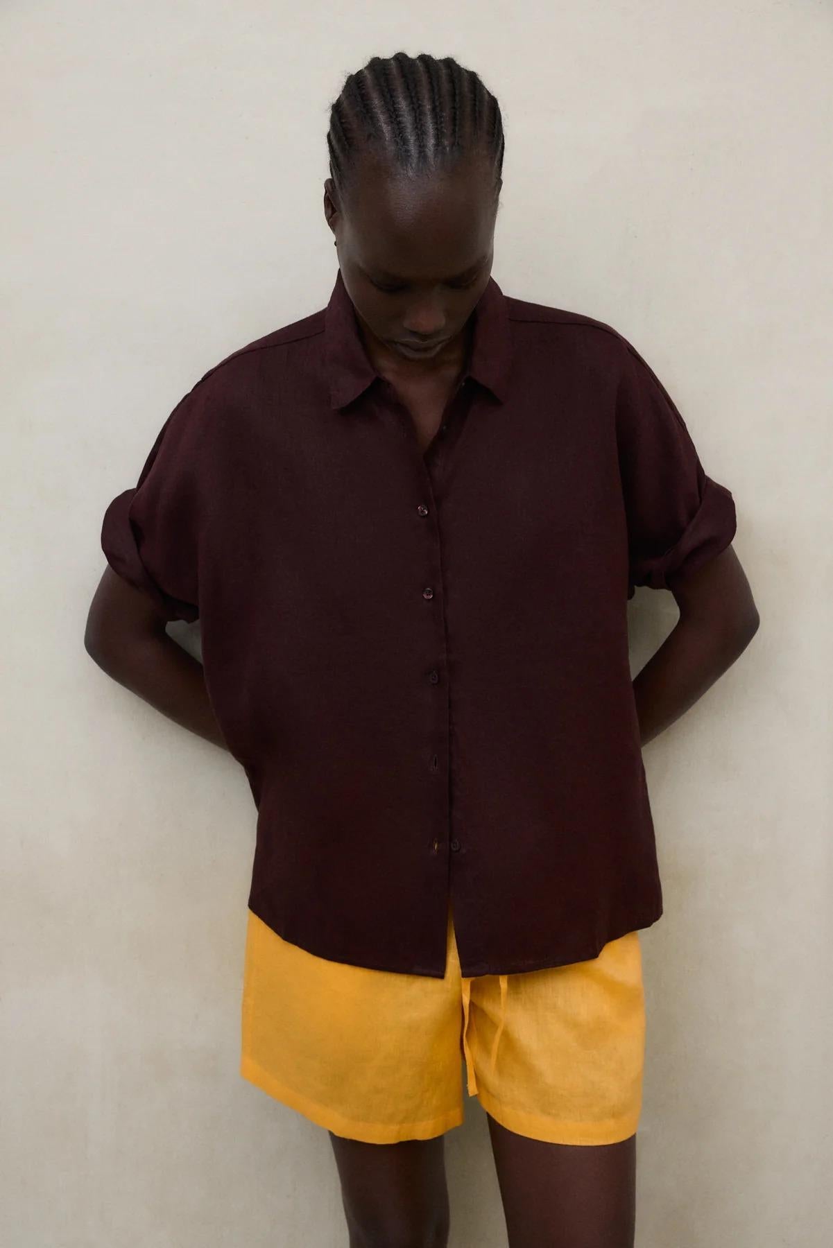 Camicia Melania Marrone<BR/><BR/> MELANIA 538 ECOALF