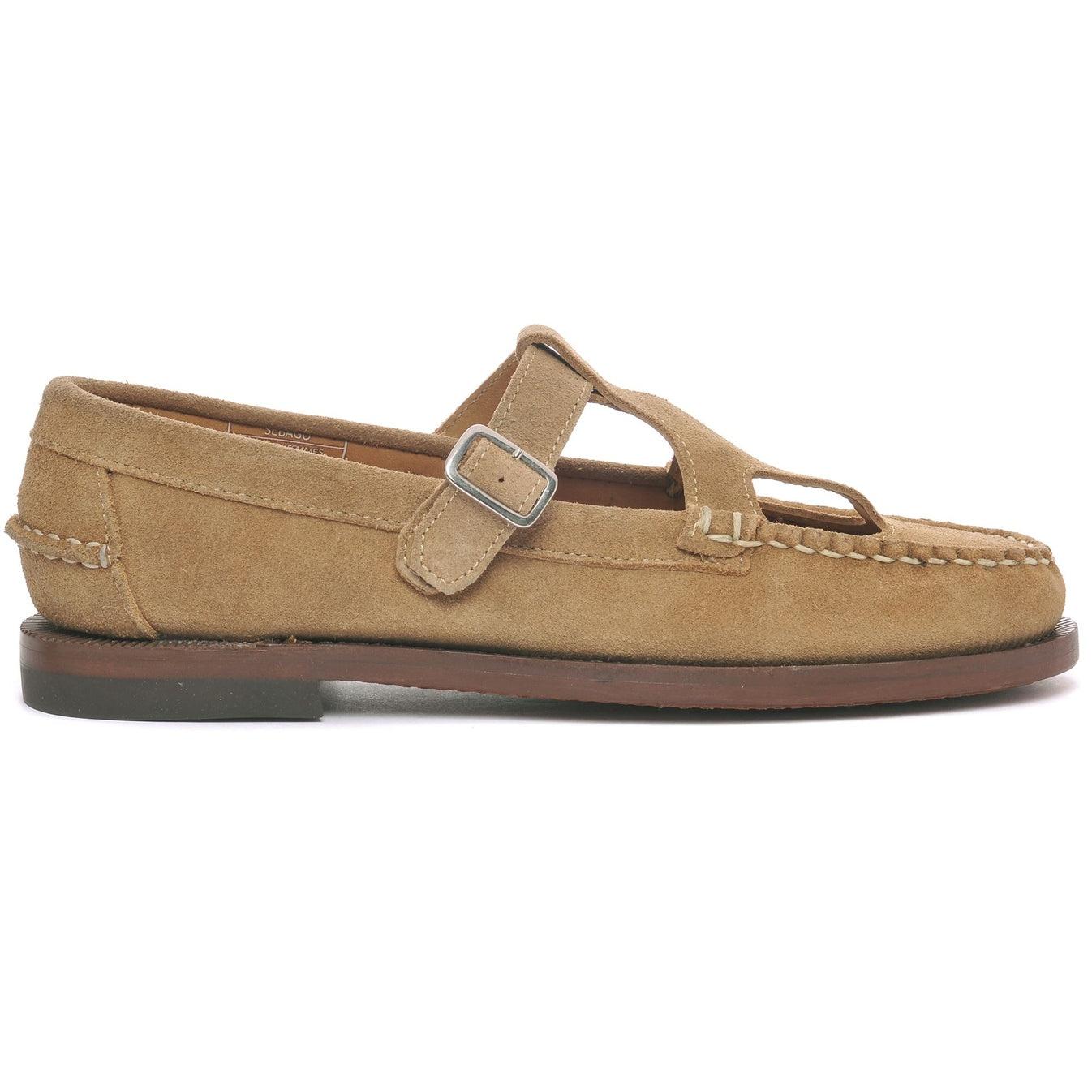 ANGELINA FLESHOUT WOMAN<BR/>Mocassini da lavoro da donna beige gialli con chiusura a fibbia 71131IW AGB SEBAGO