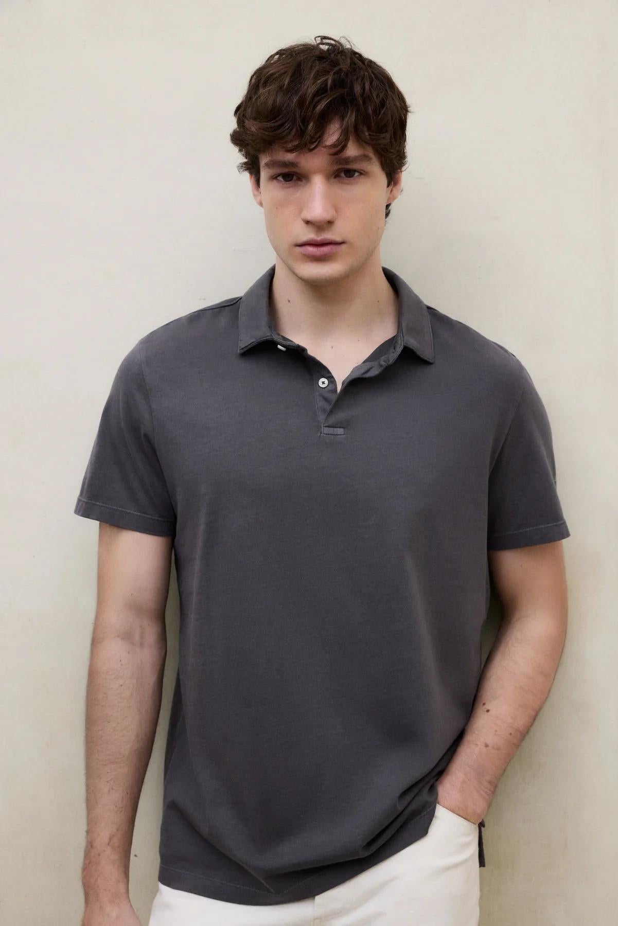 Polo Theo Grigio Scuro<BR/><BR/> THEO 303 ECOALF