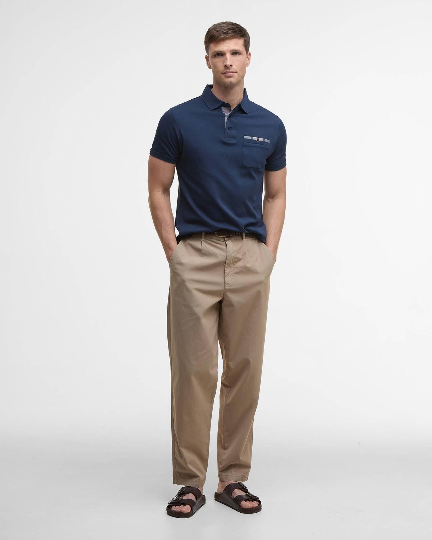 Polo Corpatch a maniche corte leggermente aderente<BR/> MML1496MML NY91 BARBOUR