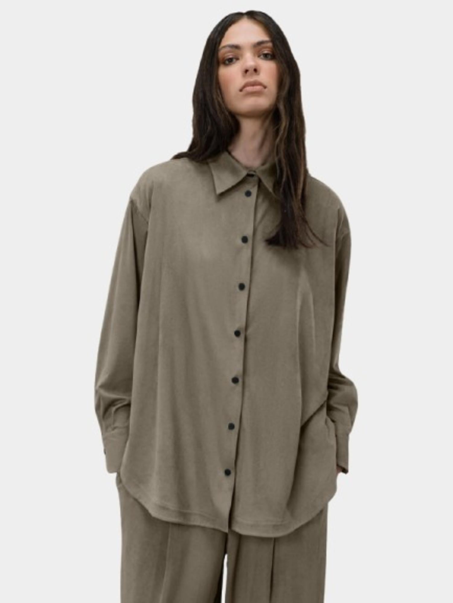 Camicia giacca donna in tessuto tecnico