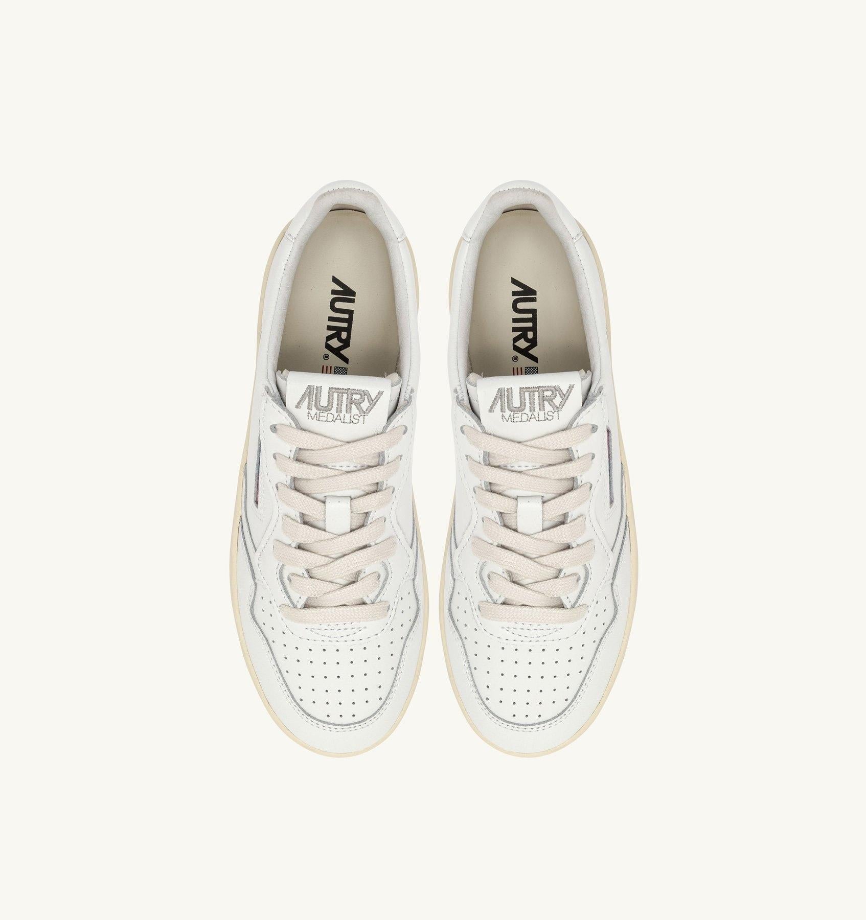 SNEAKERS MEDALIST PLATFORM IN PELLE BIANCA PTLW LL15 AUTRY ACTION SHOES
