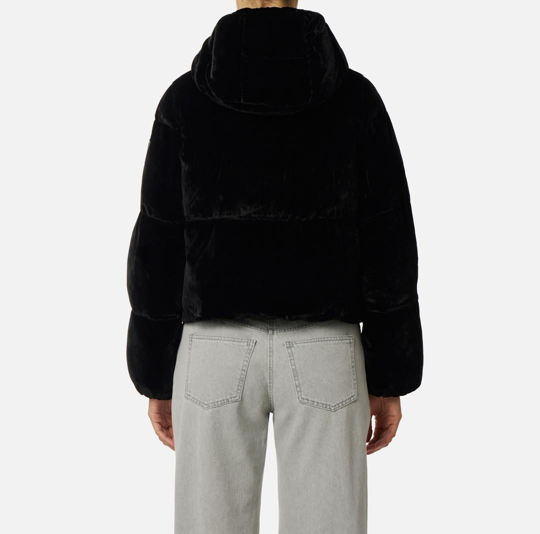 Piumino in velluto con cappuccio<BR/> PI82D56E2 110 ELISABETTA FRANCHI