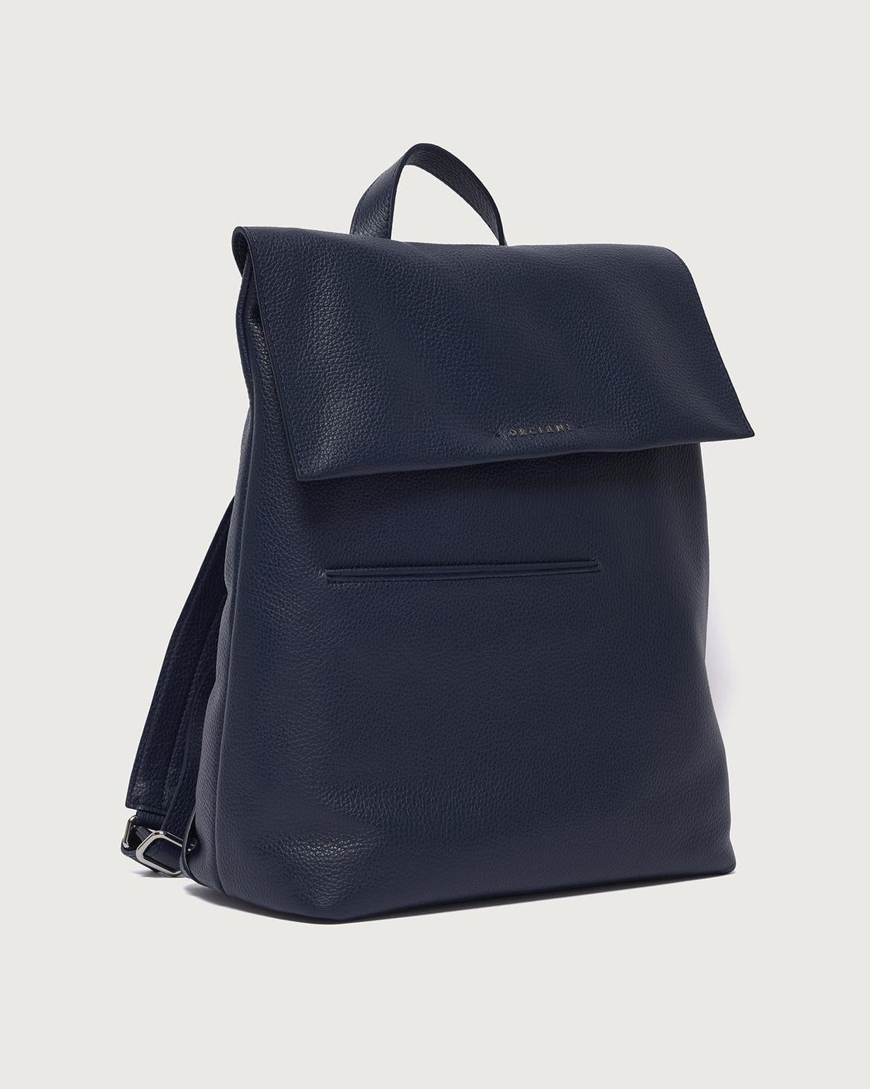 Zaino Active Micron in pelle martellata<BR/> P00753MIC NAVY ORCIANI