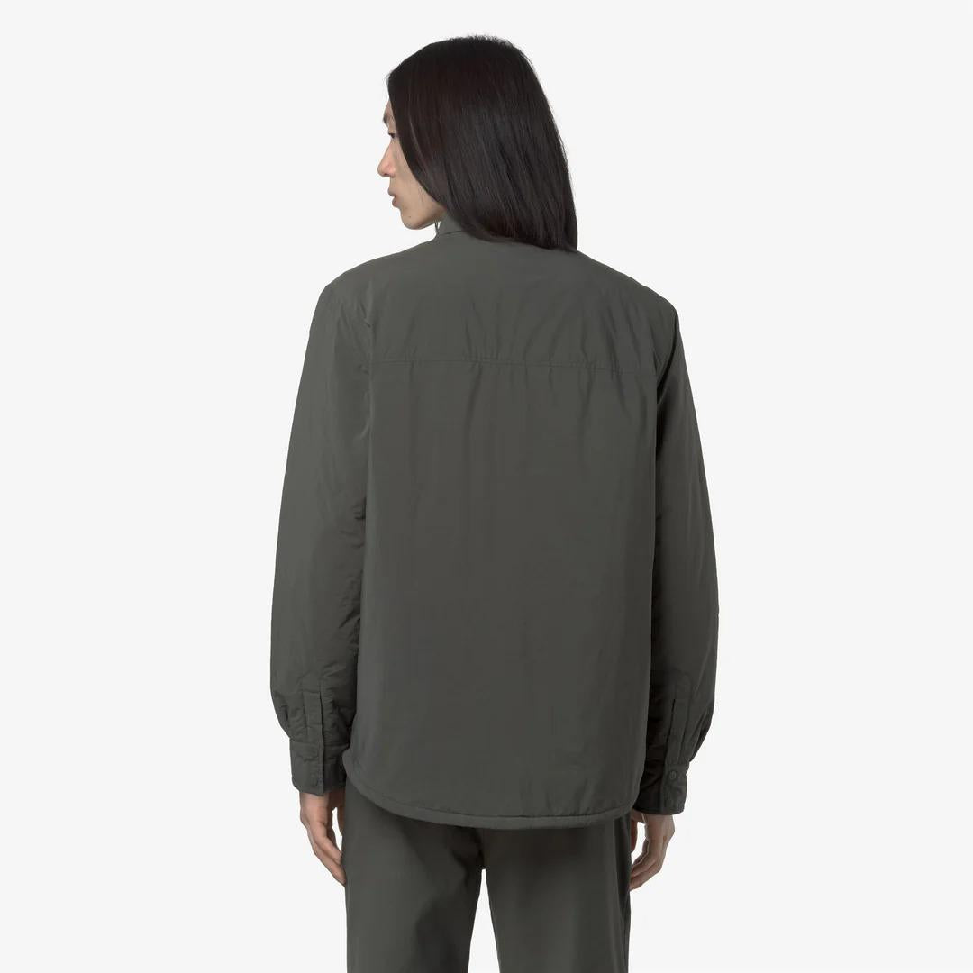 UMBERT PLAIN WARM<BR/>GREEN BLACKISH<BR/>Giacca corta da uomo verde scuro per la primavera e l'autunno K2136JW WMR K-WAY