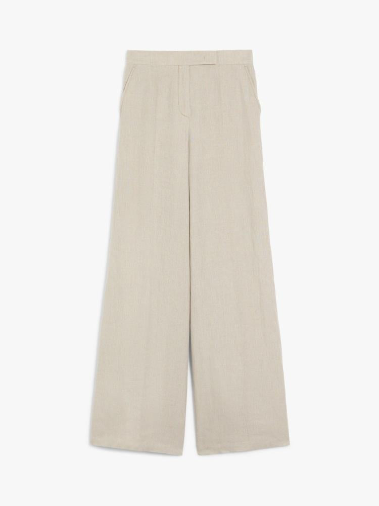 Pantalone donna in tela di lino SEQUOIA 001 MAX MARA