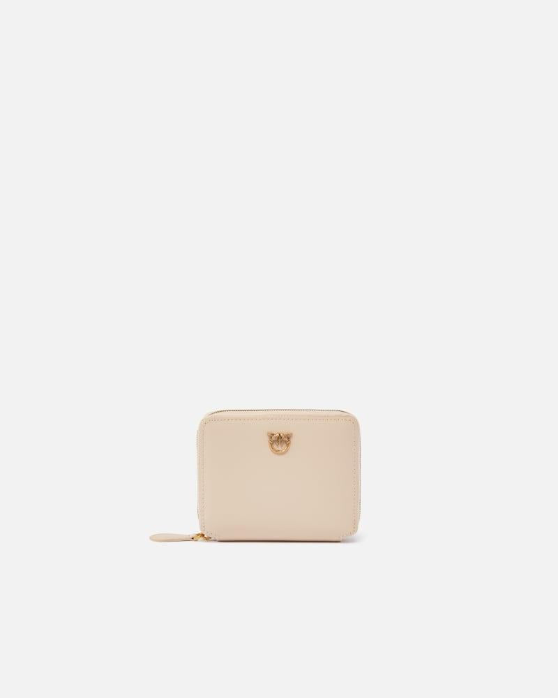 Portafoglio quadrato zip-around in pelle 100249A0F1 C50Q PINKO