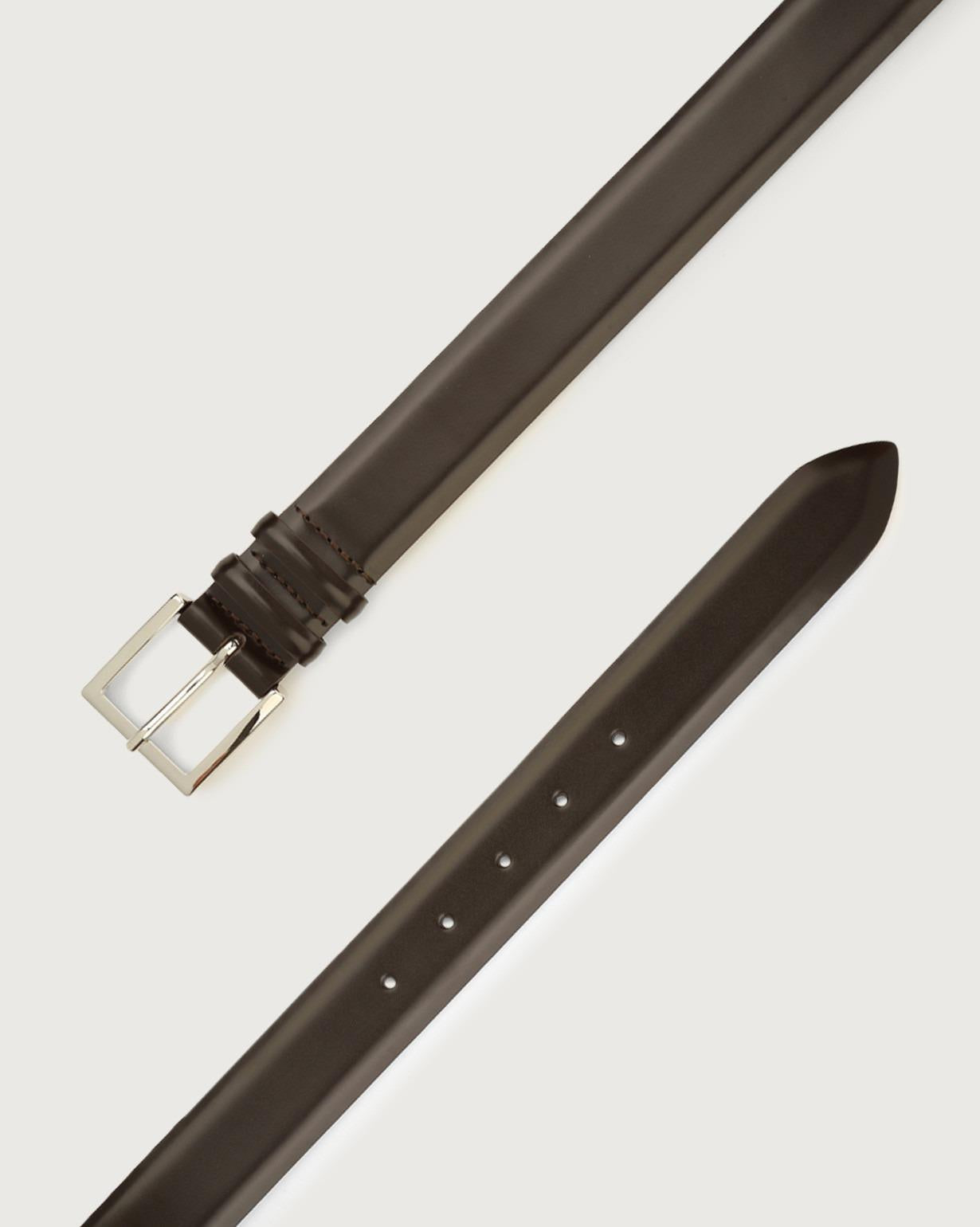 Cintura classica Calf in pelle 3,5 cm<BR/> U03202 MORO ORCIANI