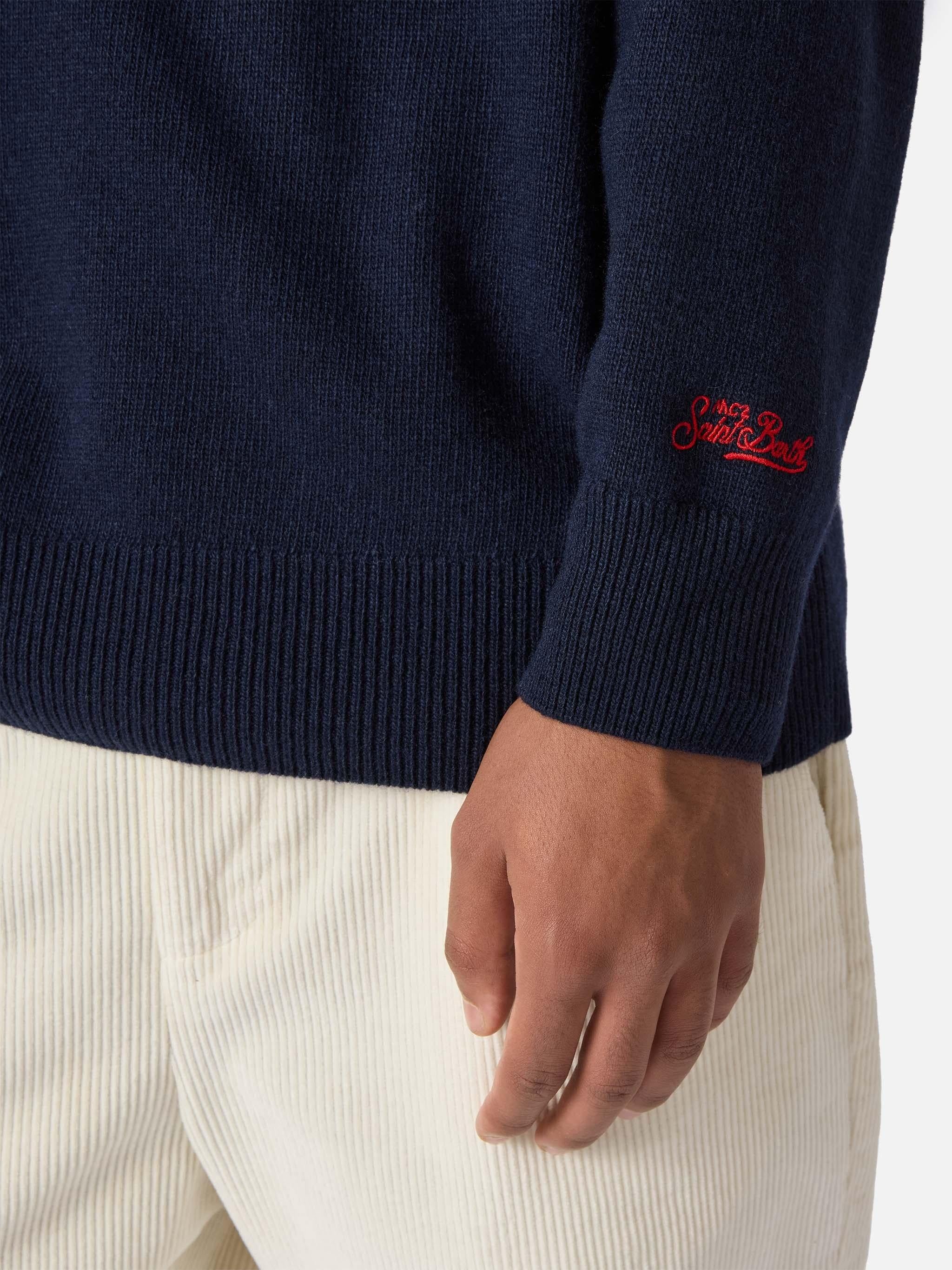 Maglione Heron con jacquard Vacanze di Natale HER0001 00013I MC2 SAINT BARTH