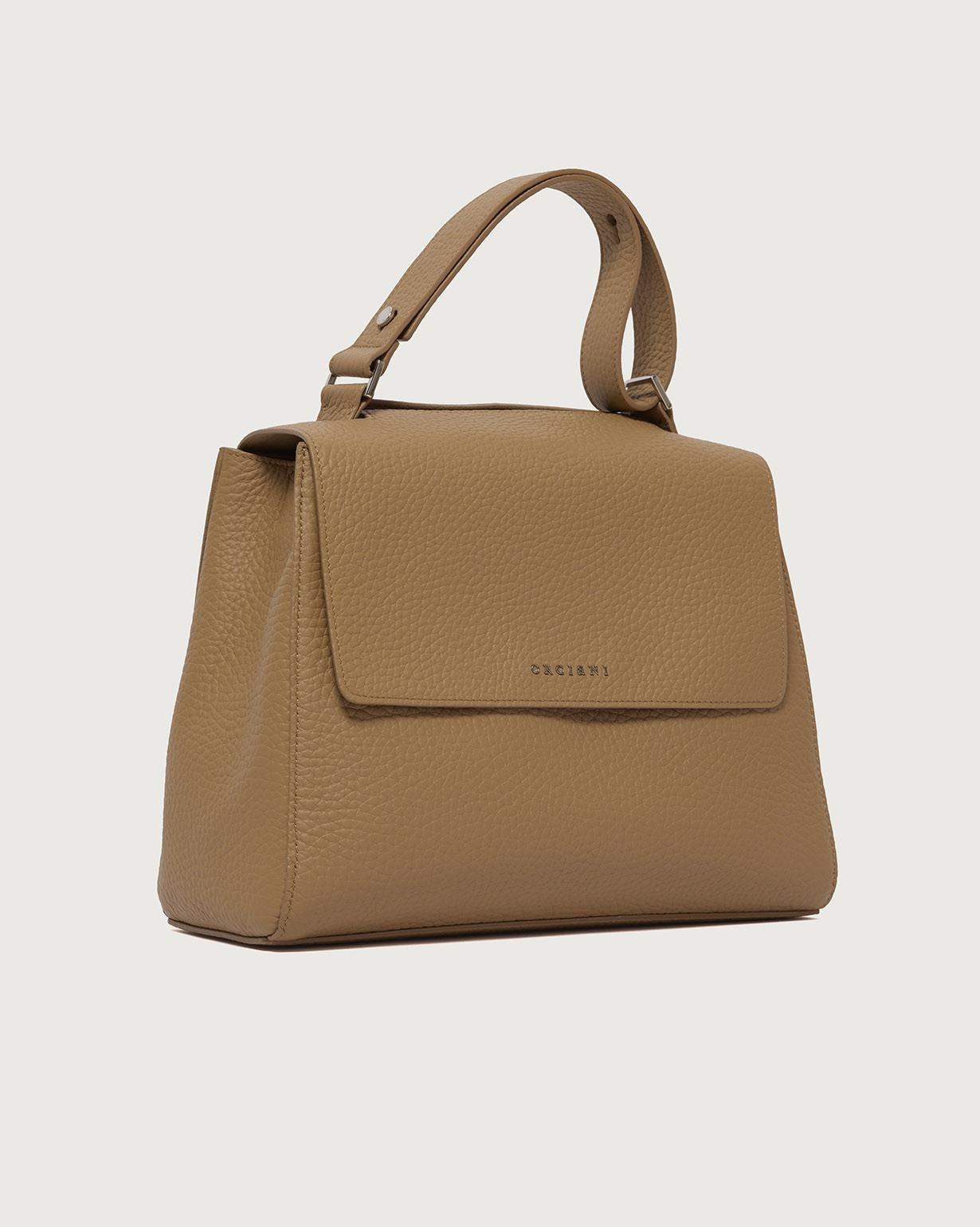 Borsa Sveva Soft Media a spalla in pelle con tracolla<BR/> BT2006SOF BISCOTTO ORCIANI