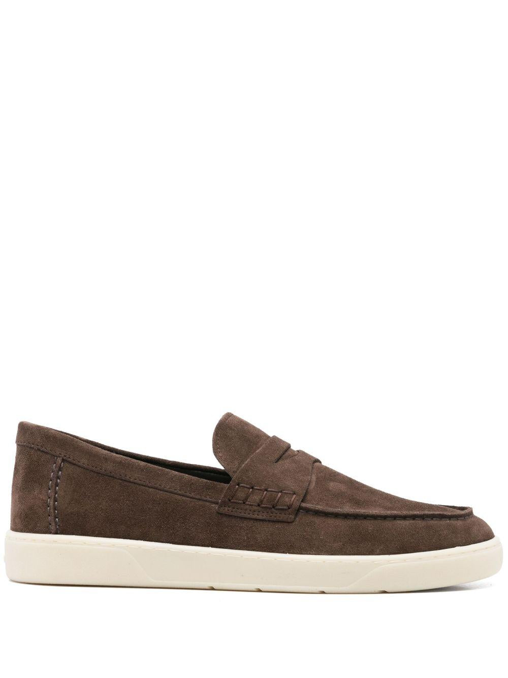 Mocassino marrone in camoscio<BR/> HXM6470FS00BTM S610 HOGAN