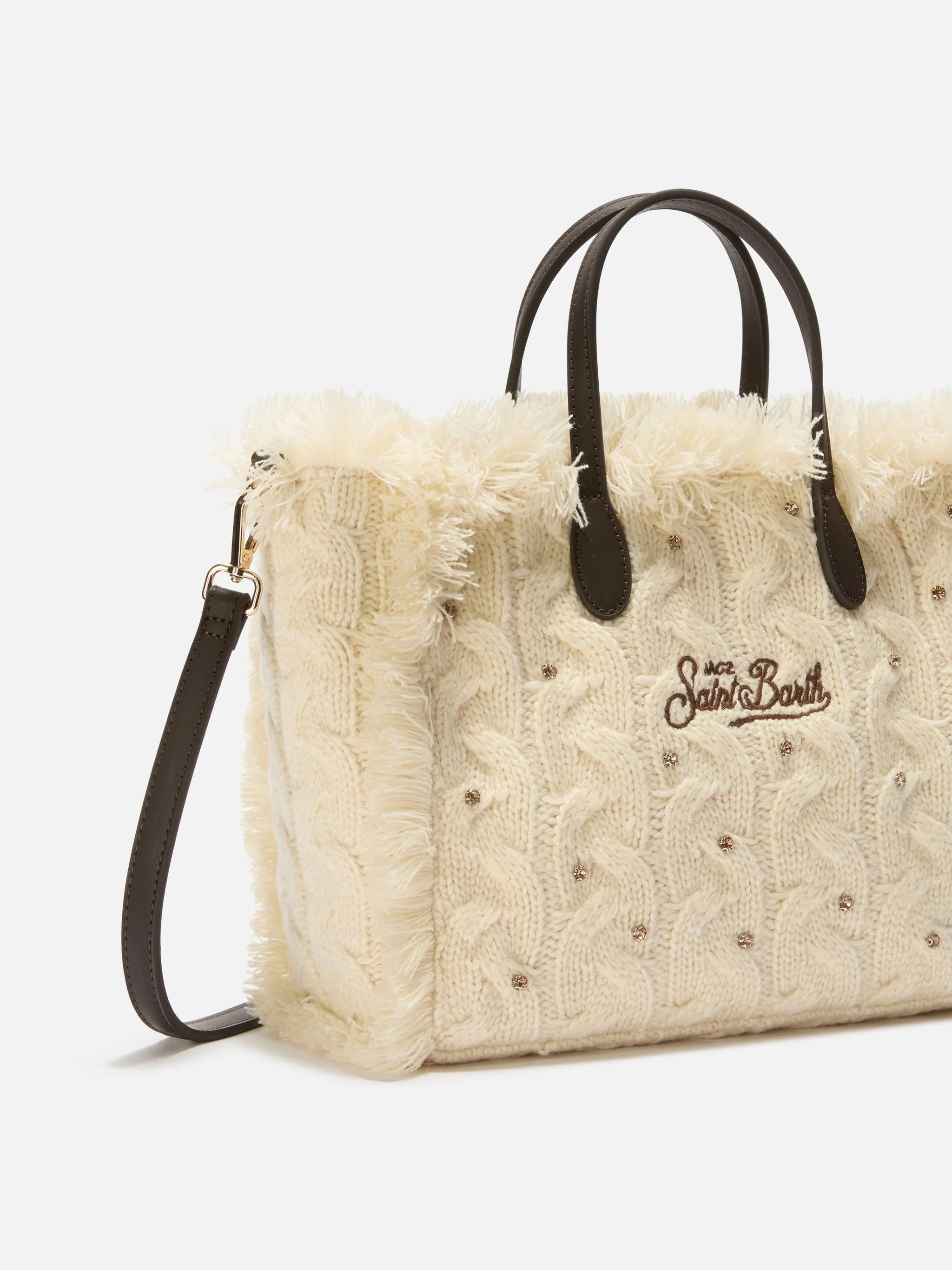 Borsa Colette Wool Braid a trecce con strass COL0030 00281I MC2 SAINT BARTH