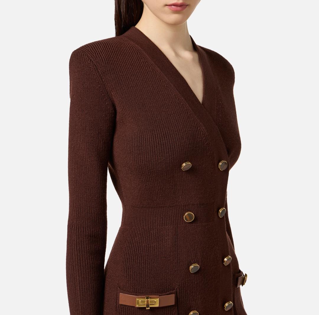 Mini abito in maglia con decorazioni gioiello AM04S56E2 EA3 ELISABETTA FRANCHI