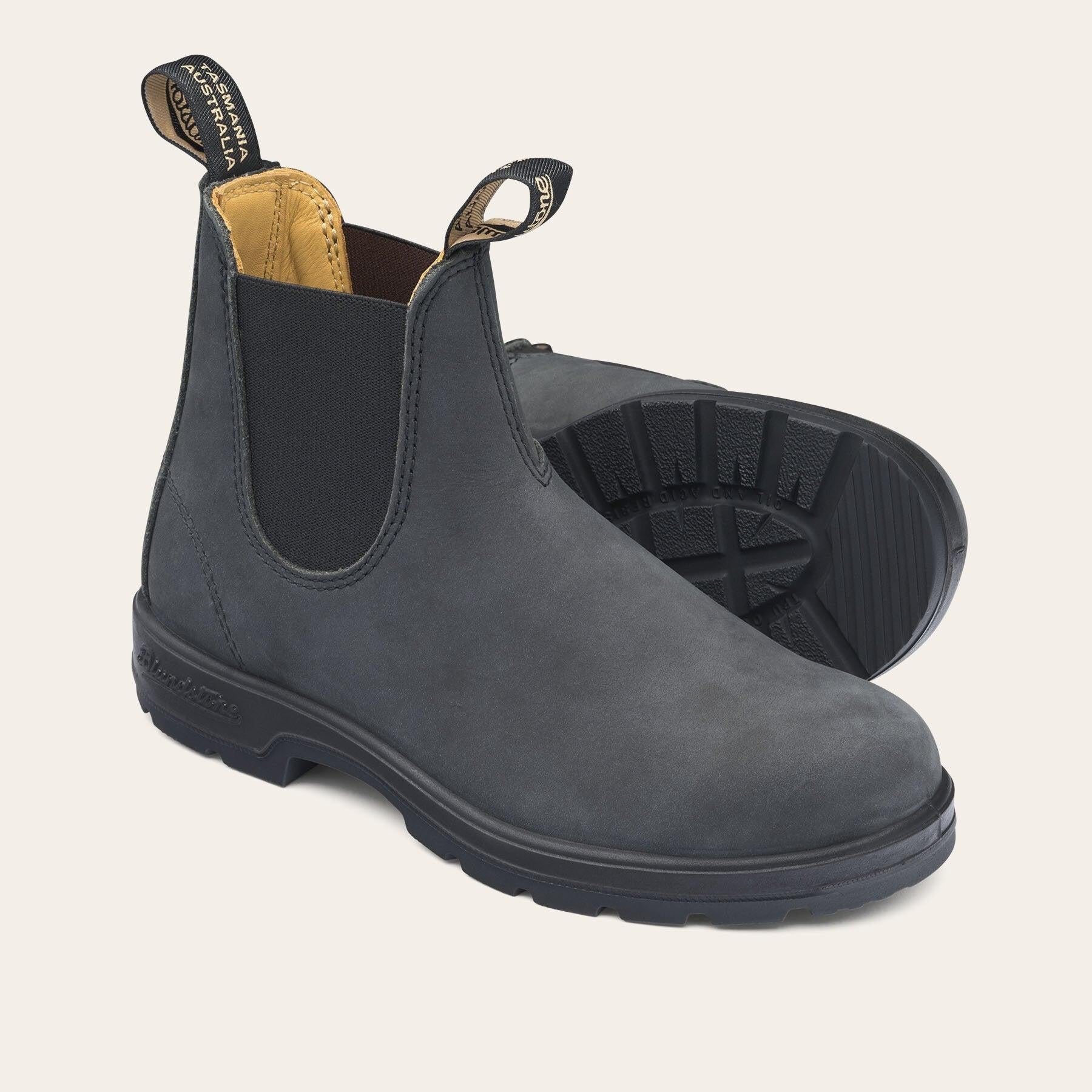 Stivaletti in pelle ORIGINALS CHELSEA BOOTS 587BC RUSTIC-BLACK BLUNDSTONE