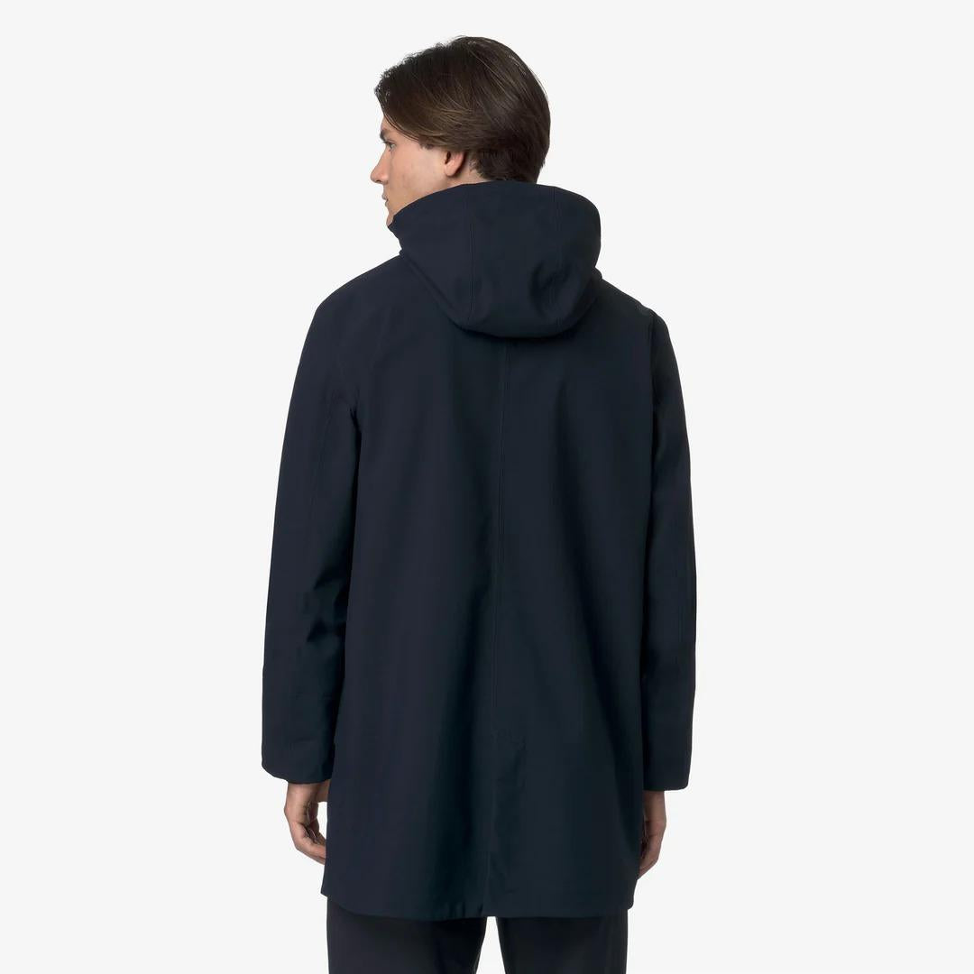 DUKE BONDED<BR/>BLUE DEPTH-BLUE DEPTHS<BR/>Giacca Invernale Uomo Blu Depth con Cappuccio Staccabile K6116YW A2B K-WAY