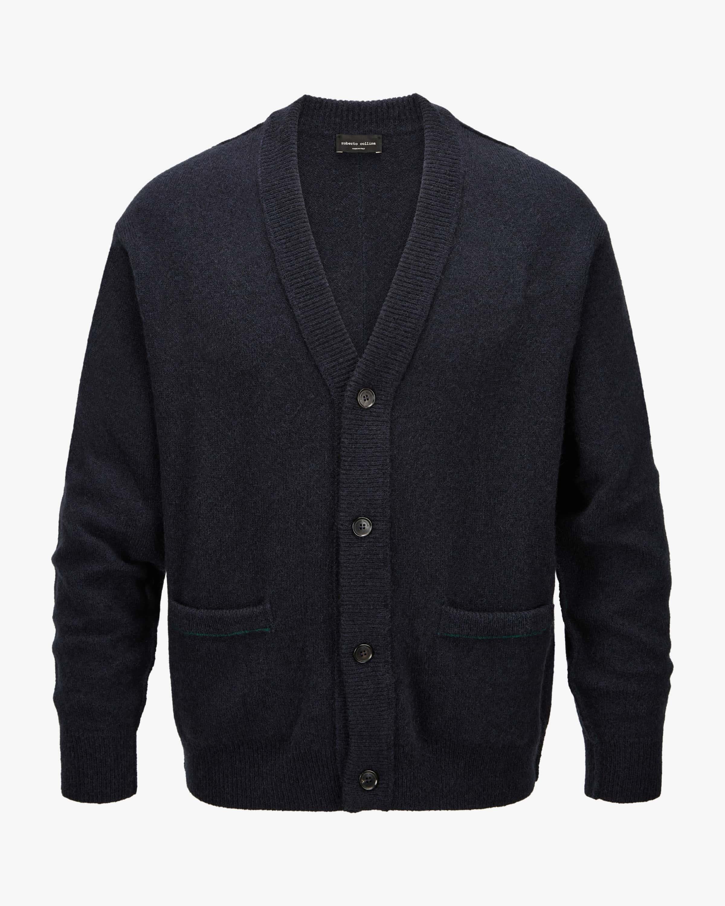 Cardigan uomo in misto lana e cammello 253M40210 M4010 ROBERTO COLLINA